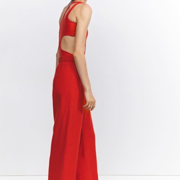 H&M Wide Leg Linen Blend Pant, size 6 - Picture 6 of 7